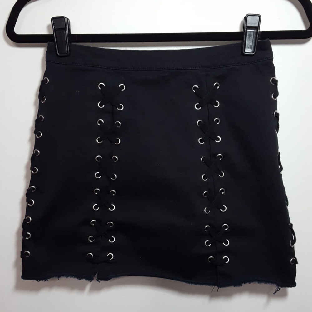 Forever 21 Sexy Corset Laced Mini Skirt Size Small